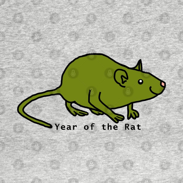 Year of the Rat - Green by ellenhenryart